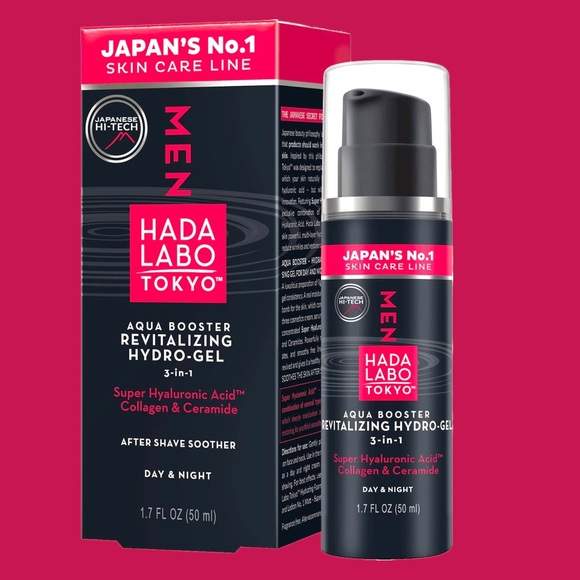 Hada Labo Tokyo Men Aqua Booster Revitalizing Hydro Gel 3 in 1, 1.7 Fl Oz. NWT. - Picture 2 of 3